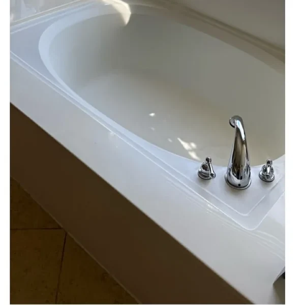 Sparkling clean bathtub after cleaning